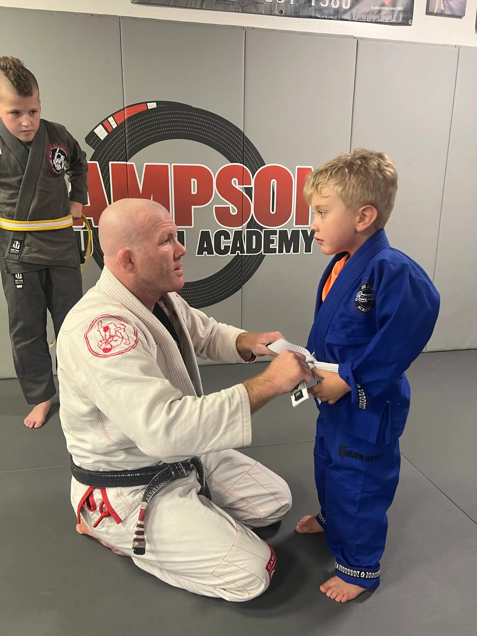 Edge of the training mat at Sampson Jiu Jitsu Academy in Southlake